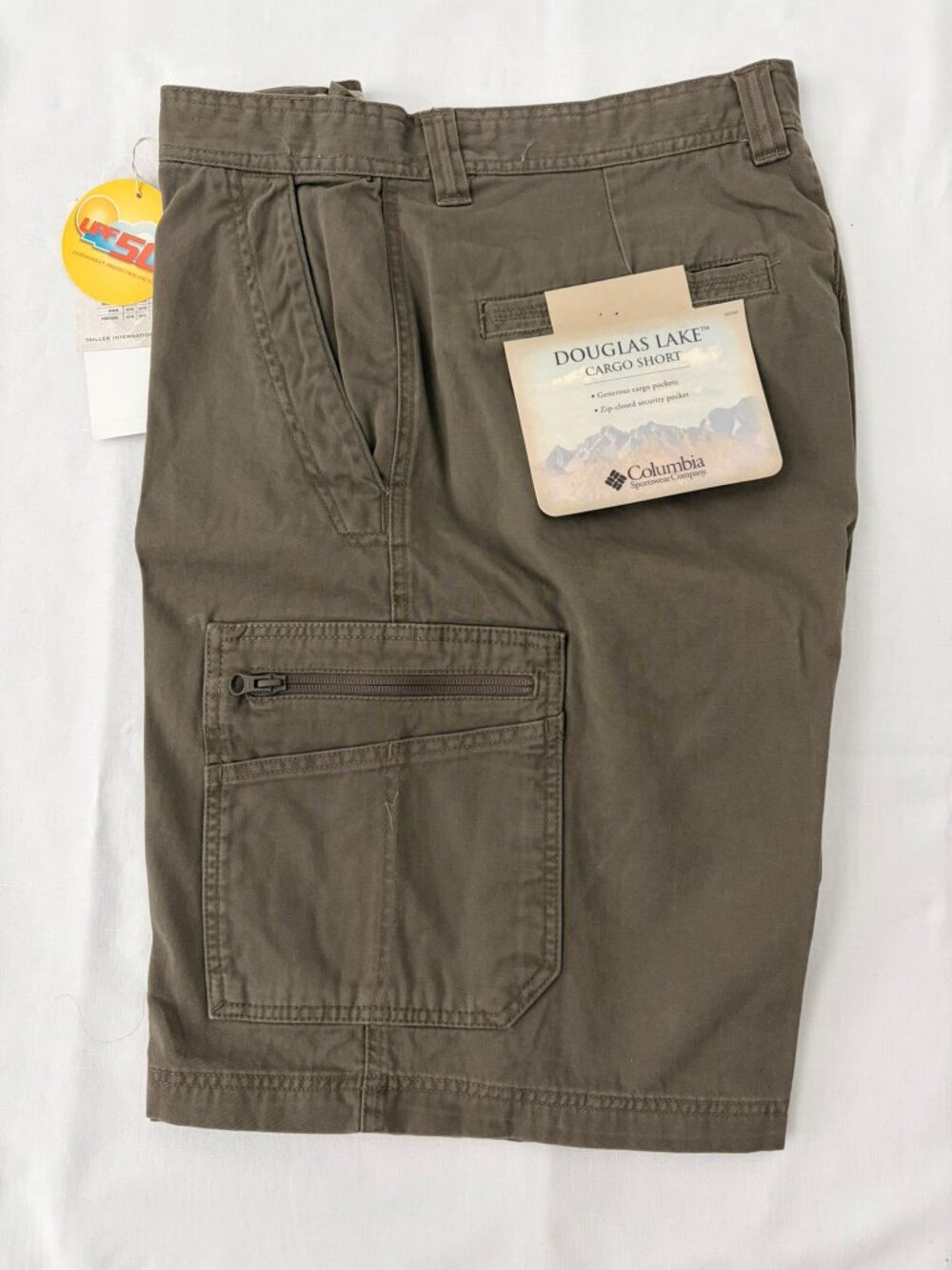 Columbia Douglas Lake Olive Cargo Shorts with UPF 50 - W34